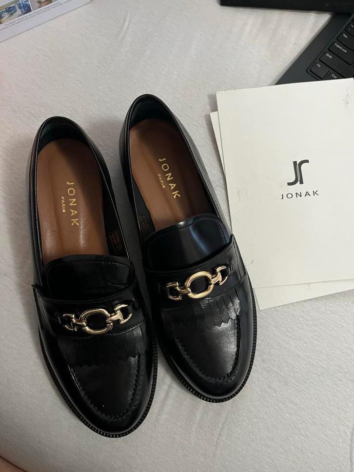 Jonak Paris loafers, Kleding | Dames, Schoenen, Zo goed als nieuw, Instappers, Zwart, Ophalen of Verzenden