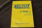 Yamaha RD50 DX 1975 moped parts list bromfiets RD50DX, Ophalen of Verzenden, Yamaha