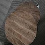 3 Mangohouten Salontafels - Set, Huis en Inrichting, Minder dan 45 cm, Minder dan 55 cm, Gebruikt, Rond