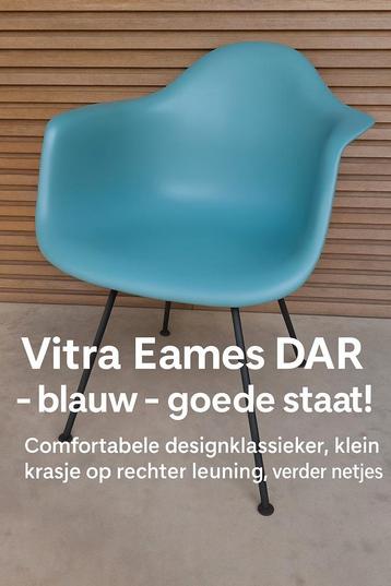 Vitra Eames DAR kuipstoel blauw/groen met zwarte poten  beschikbaar voor biedingen