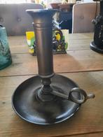 Zware koperen schuifkandelaar., Antiek en Kunst, Antiek | Kandelaars, Ophalen, Koper of Brons