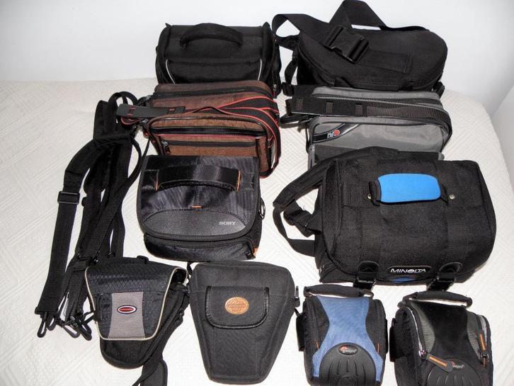 Diverse soorten + maten + Hand + Draag + Heup Tassen Z.g.a.n, Audio, Tv en Foto, Fotografie | Fototassen, Gebruikt, Heuptas, Lowepro