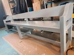 Blauw houten bank 244x73x40 cm, Ophalen