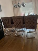 Eetkamerstoelen 6x erik kuster, Huis en Inrichting, Ophalen, Overige kleuren, Zo goed als nieuw, Stof