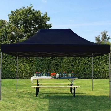 Easy-Up - Pop-Up Partytent 3x3m. Zwart. Waterdicht. Nieuw!   beschikbaar voor biedingen