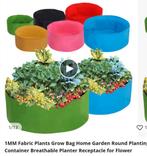 Plantenbakken / Kweekzakken (7 stuks), Tuin en Terras, Bloembakken en Plantenbakken, Tuin, Kunststof, Minder dan 30 cm, Rond