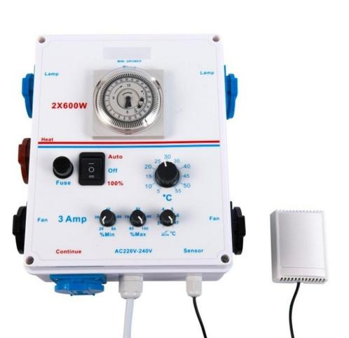 Mini-controller klimaatregelaar 2 lampen, 3 Ampère | Nieuw!, Tuin en Terras, Kassen, Nieuw, Kweekkas, Overige materialen, Overige materialen