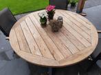 Houten tuintafel, Ophalen of Verzenden, Zo goed als nieuw, Rond, Hout