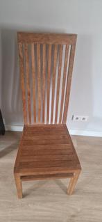 eetkamer Houten stoelen set 6x teakhout hardhout, Huis en Inrichting, Stoelen, Gebruikt, Bruin, Ophalen of Verzenden, Vier