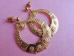 jwg Vintage 70s oorringen oorbellen goud klr bohemian boho, Verzenden, Overige materialen, Oorbellen, Verguld