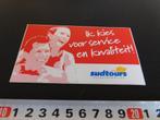 sticker SUDTOURS vliegvakanties Ik kies voor service en kwal, Ophalen, Zo goed als nieuw, Bedrijf of Vereniging