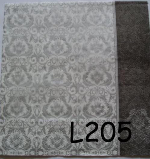 OPRUIMING servetten decoupage – zilver barok L205 – 7x, Hobby en Vrije tijd, Knutselen, Nieuw, Materiaal, Verzenden