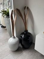 Set van 2 decoratieve vazen, Huis en Inrichting, Ophalen, 50 tot 75 cm, Zwart, Aardewerk of Porselein