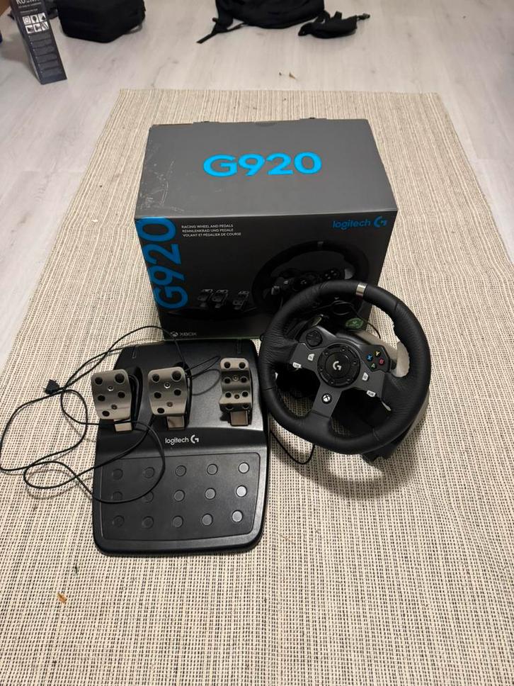 Logitech G920 + pedalen, Computers en Software, Joysticks, Nieuw, Ophalen
