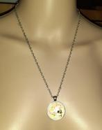 Ketting met hanger zilver day of the dead schedel, Verzenden, Nieuw, Zilver, Overige materialen
