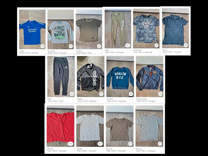 Kledingpakket jongens maat 140 tm 158, Kinderen en Baby's, Kinderkleding | Kinder-kledingpakketten, Zo goed als nieuw, Maat 140