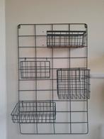 Muurrekje met Mandjes - Metalen Wandrek, Huis en Inrichting, Woonaccessoires | Wandplanken en Boekenplanken, Ophalen, Zo goed als nieuw