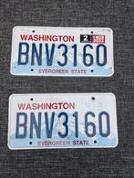 Kentekenplaat Paar Washington USA 2 nummerborden nummerplate, Ophalen of Verzenden, Gebruikt, Auto's