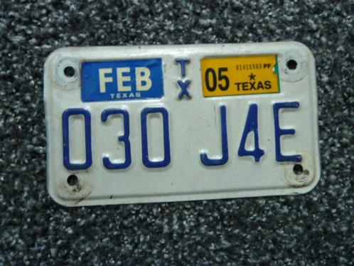 Motor licenseplate motor kentekenplaat Texas 1 USA, Verzamelen, Automerken, Motoren en Formule 1, Gebruikt, Auto's, Verzenden