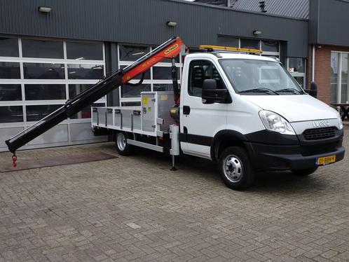Iveco Daily 50C14G 136pk Cng / Benzine PTO Kraan Palfinger P, Auto's, Bestelauto's, Bedrijf, Te koop, ABS, Cruise Control, Elektrische buitenspiegels