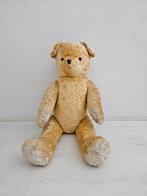 A Teddybeer knuffelbeer stro zeer groot vintage antiek oud, Verzamelen, Beren en Cherished Teddies, Overige merken, Stoffen beer