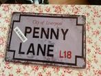 Wandplaat , metaal, Beatles penny lane, Ophalen of Verzenden, Nieuw