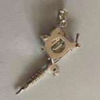 Zilveren hanger tattoo-machine 925/000, Ophalen of Verzenden, Nieuw, Zilver, Overige voorstellingen
