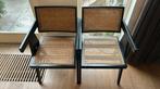 Rotan Pierre stoelen (2 stuks), Ophalen, Gebruikt, Twee, Zwart