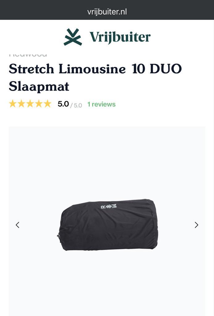 Red Wood stretch Limousine Duo slaapmat - zelfopblaasbaar, Caravans en Kamperen, Slaapmatten, Gebruikt, Ophalen of Verzenden