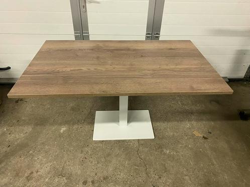 7 stuks horeca restaurant tafels 140x85 cm middenpoot wit, Antiek en Kunst, Antiek | Meubels | Tafels, Ophalen