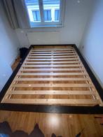 Bedframe + matras, Ophalen, Gebruikt, Bruin, Tweepersoons