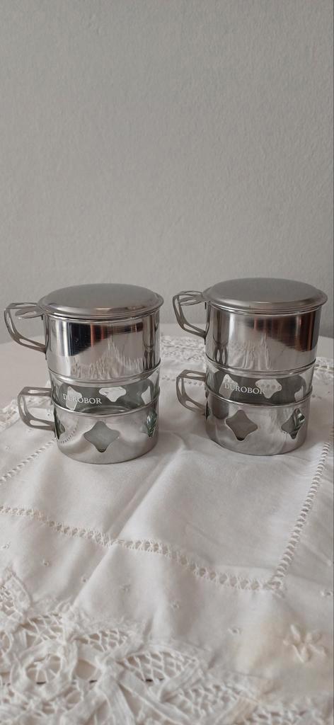 Twee durobor drip-o-lators (koffiezetapparaat), Antiek en Kunst, Curiosa en Brocante, Ophalen of Verzenden
