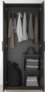 Brimnes Kast Ikea, Zwart, Huis en Inrichting, Kasten | Kledingkasten, Ophalen, 50 tot 100 cm, Zo goed als nieuw, 150 tot 200 cm