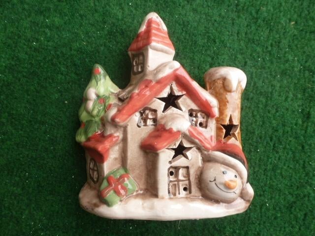 NIEUW 12 stenen kerst huisjes met verlichting 16 cm, Ophalen of Verzenden, Nieuw