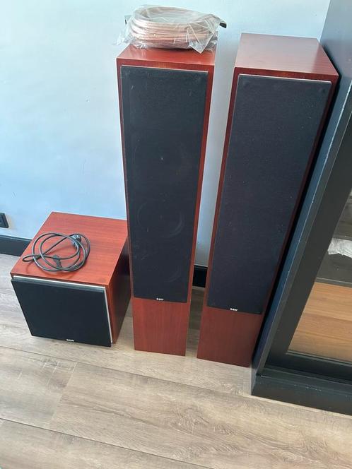 B&W CM6 torenspeaker rosewood + subwoofer asw cm, Audio, Tv en Foto, Luidsprekers, Gebruikt, Subwoofer, 120 watt of meer, Bowers & Wilkins (B&W)