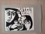 Broeder Bernulfus Lino Maria en Jezus jaren 60, Antiek en Kunst, Kunst | Litho's en Zeefdrukken, Verzenden