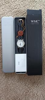 WMC Heren horloge bieden vanaf 19,99, Overige merken, Overige materialen, Leer, Polshorloge