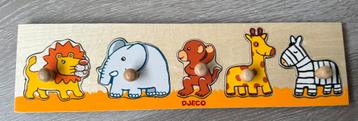 Djeco houten puzzel dieren beschikbaar voor biedingen