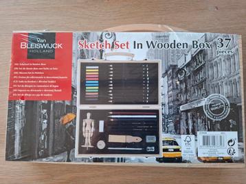 Sketch set in wooden box NIEUW beschikbaar voor biedingen