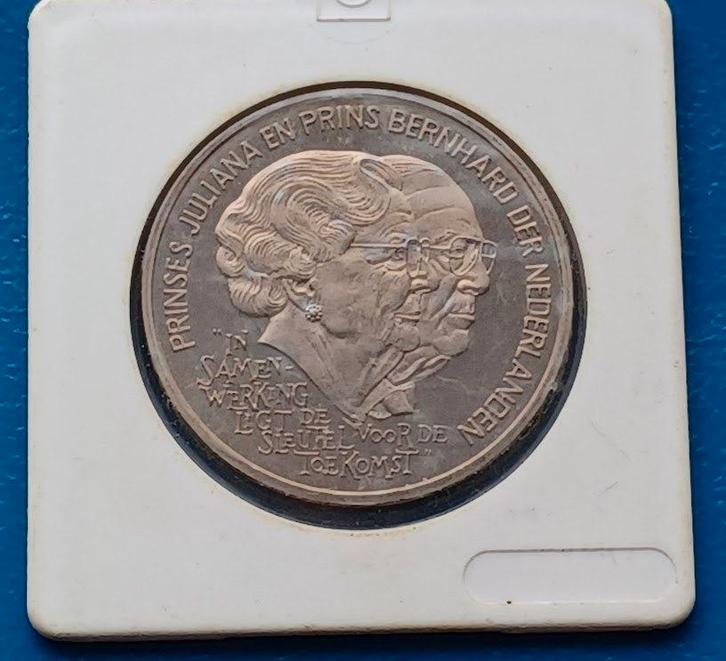 2 1/2 ECU 1994 - " Juliana & Bernhard", Postzegels en Munten, Penningen en Medailles, Overige materialen, Nederland, Verzenden
