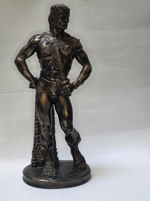 Antiek grote gladiator beeld, Antiek en Kunst, Kunst | Beelden en Houtsnijwerken, Ophalen of Verzenden