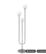 SIMRISHAMN Staande lamp, verchroomd/opaalwit glas, Ophalen, Zo goed als nieuw, Glas, 150 tot 200 cm