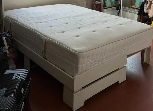 GRATIS Tweepersoonsbed, Huis en Inrichting, Slaapkamer | Bedden, Gebruikt, Eenpersoons, 140 cm, 200 cm, Hout, Wit, Ophalen