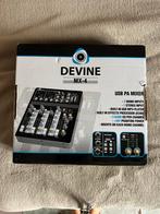 Devine MX4 Compacte Mixer - Nieuw!, Ophalen of Verzenden, Nieuw, Minder dan 5 kanalen, Microfooningang