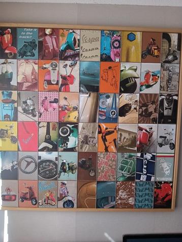 Schilderij met collage van scooters/ vespa s Naomi Art beschikbaar voor biedingen