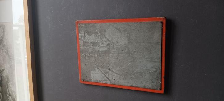 drukplaat van een waterlandschap, gelijst op plank, Antiek en Kunst, Curiosa en Brocante, Ophalen of Verzenden
