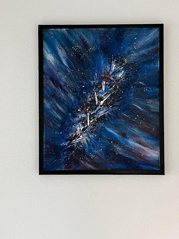 Abstract Acryl Schilderij, Antiek en Kunst, Kunst | Schilderijen | Abstract, Ophalen