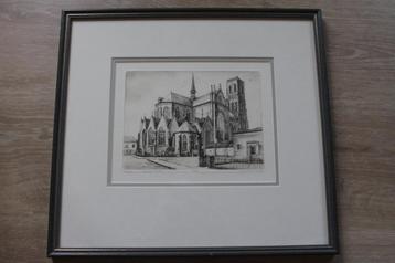 Ets van Grote kerk in Oss - Albertus Wieringa  18/250 beschikbaar voor biedingen