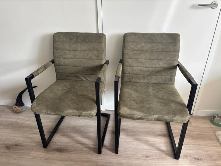 4 eetkamerstoelen, Huis en Inrichting, Stoelen, Gebruikt, Vier, Metaal, Overige kleuren, Ophalen