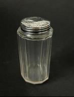Kristal met Zilver Dressoir Potje, 1884, Verzamelen, Parfumverzamelingen, Ophalen of Verzenden, Gebruikt, Parfumfles